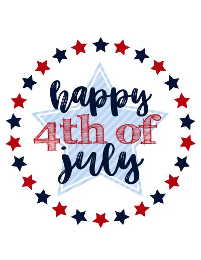 Happy 4th of july printable