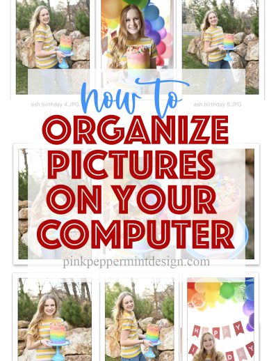 how to organize pictures on your computer