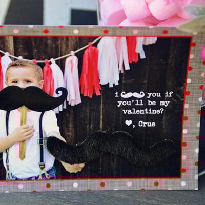 Mustache valentine blog header