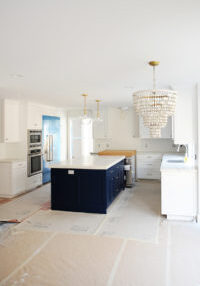 Navy blue kitchen island 2