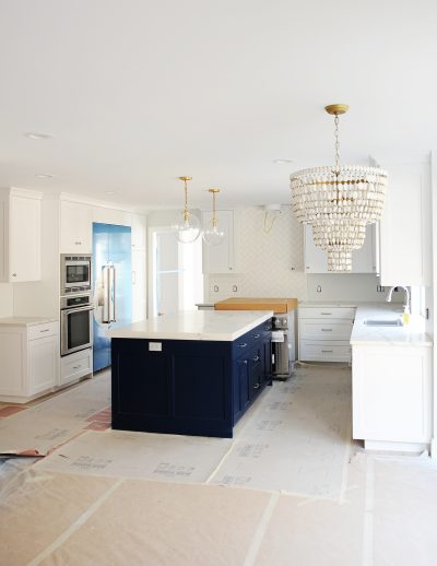 Navy blue kitchen island 2