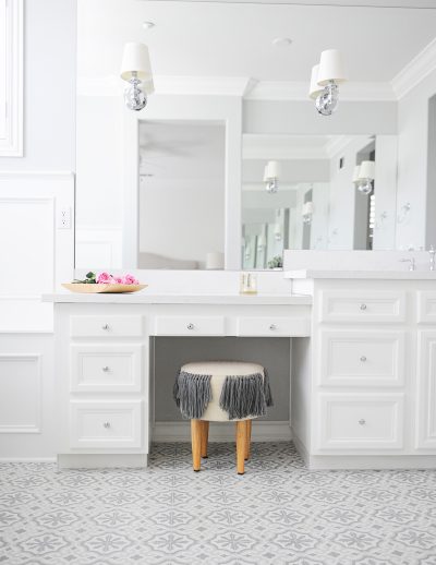 patterned tile bathroom floor
