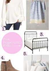 Pink peppermint pick collage