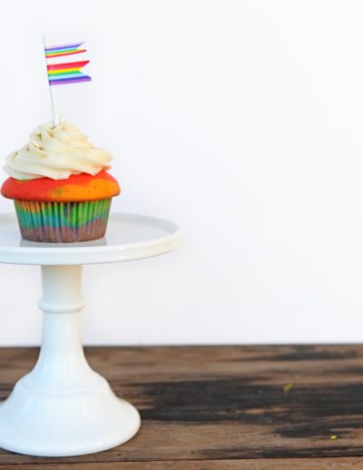 Rainbow cupcake header