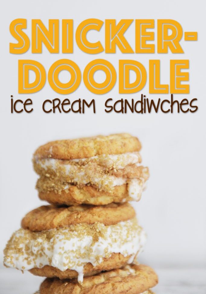 Snicker doodle ice cream sandwiches lighter