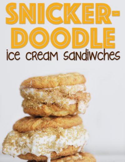 Snicker doodle ice cream sandwiches lighter