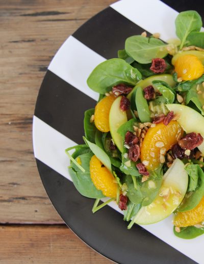 Spinach and mandarin salad 3