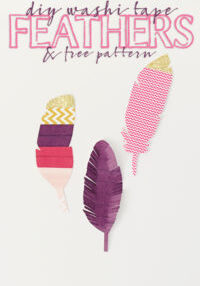 Washi tape feathers