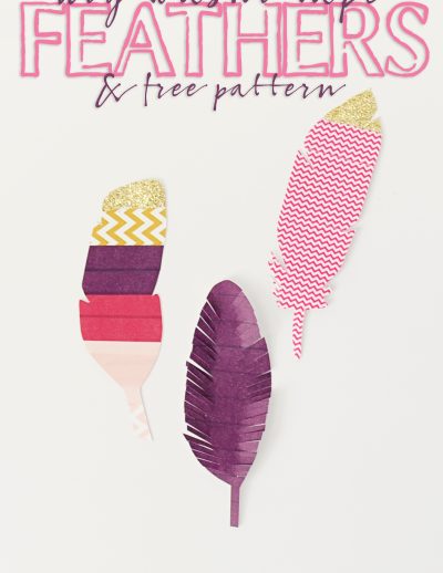 Washi tape feathers